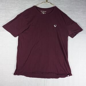 True Religion Tee Shirt Womens Extra Large Purple Big Logo Short Sleeve Top